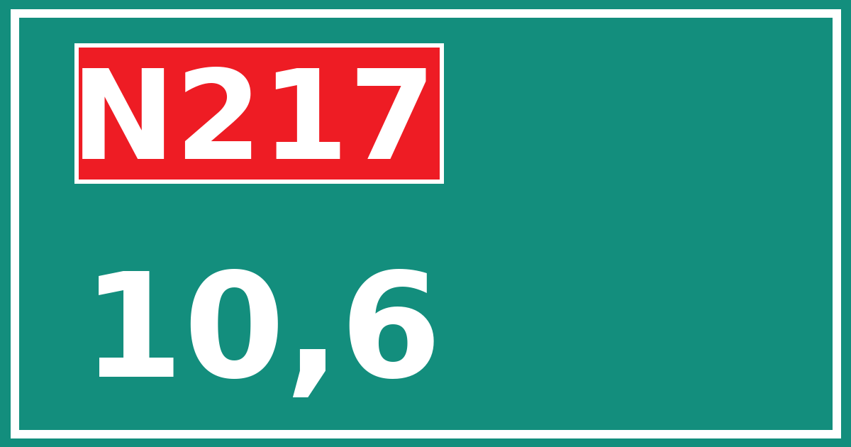 Hectometerbord N217 10,6