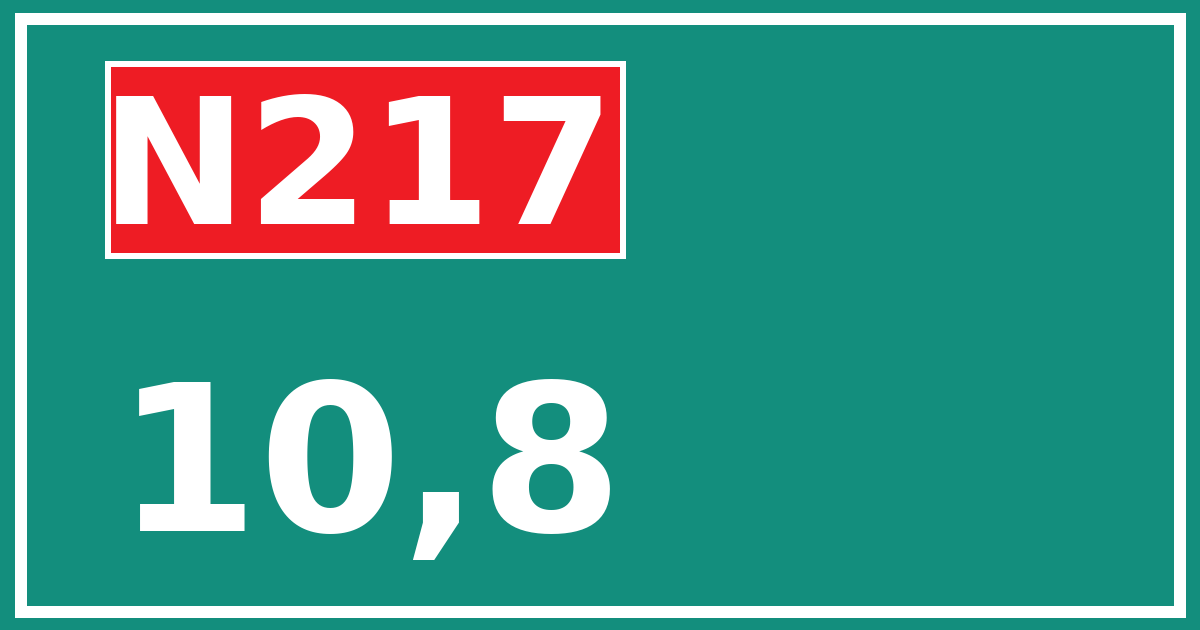 Hectometerbord N217 10,8