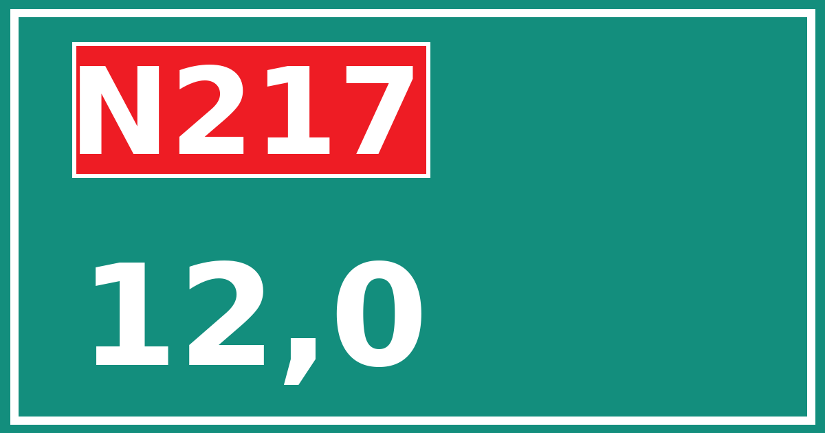 Hectometerbord N217 12,0