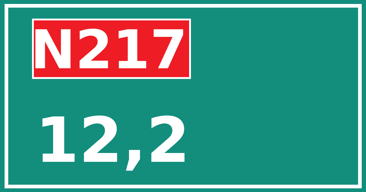 Hectometerbord N217 12,2