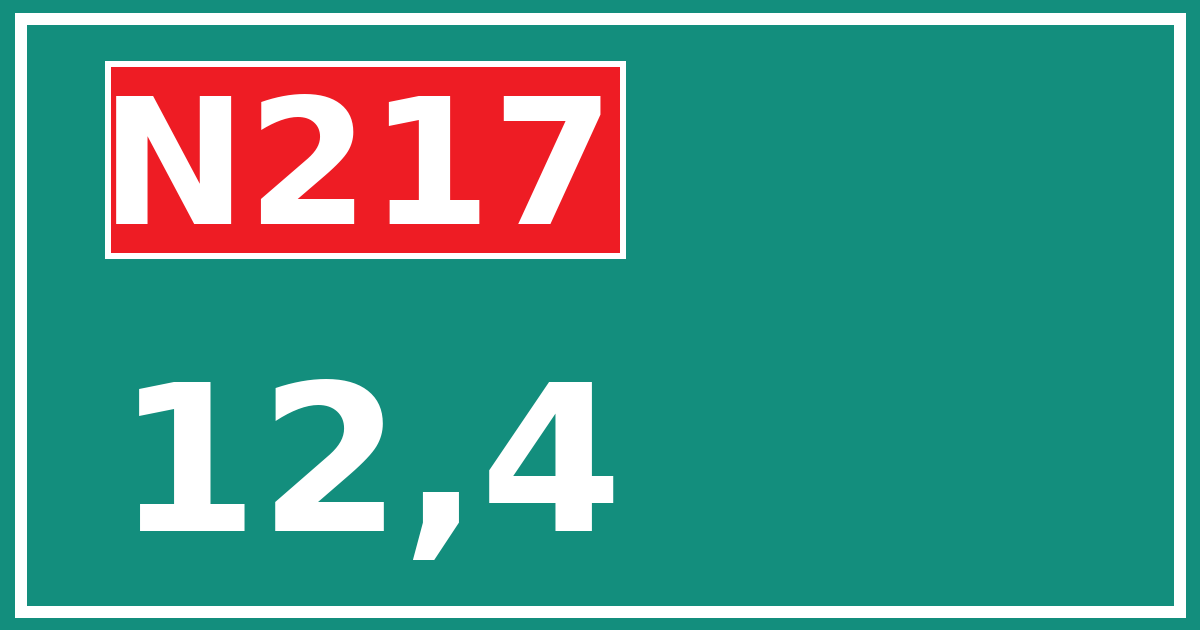 Hectometerbord N217 12,4
