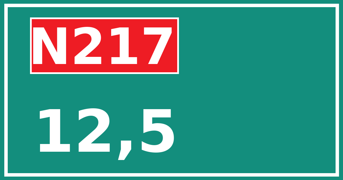 Hectometerbord N217 12,5