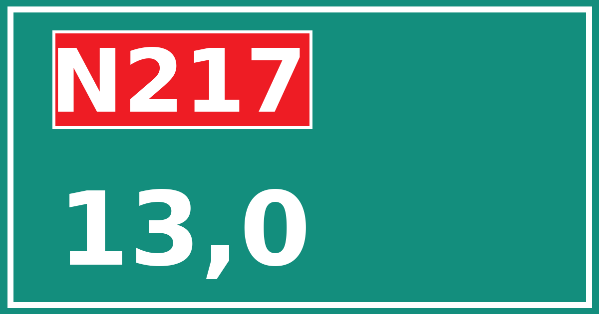 Hectometerbord N217 13,0