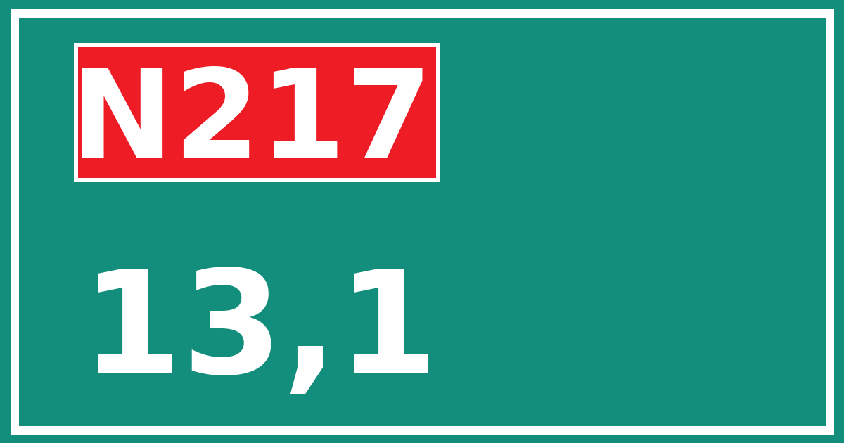 Hectometerbord N217 13,1