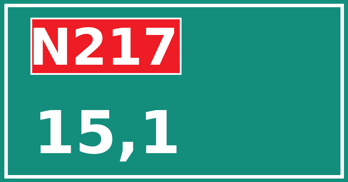 Hectometerbord N217 15,1