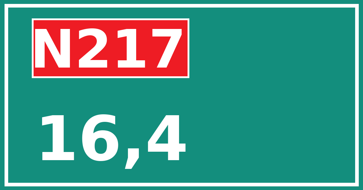 Hectometerbord N217 16,4