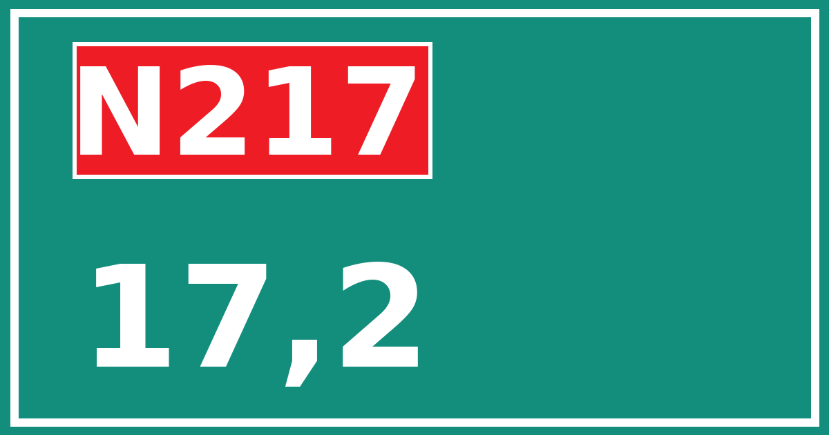 Hectometerbord N217 17,2
