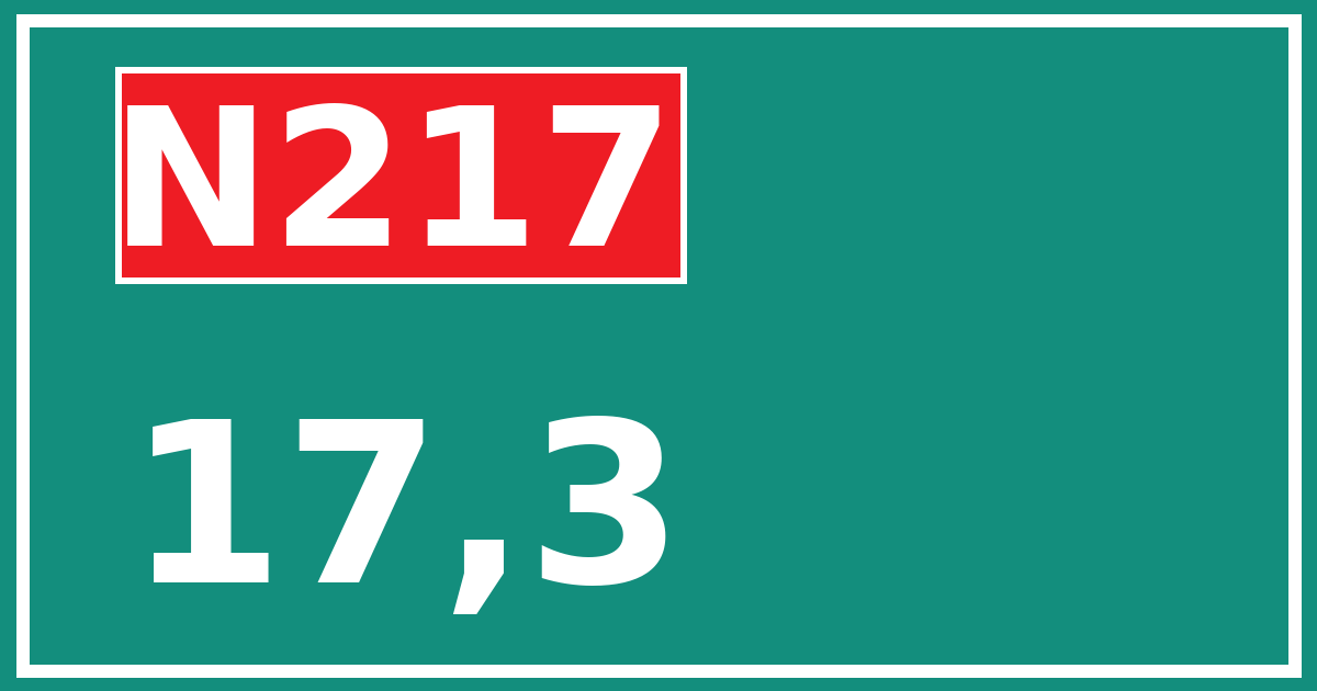 Hectometerbord N217 17,3