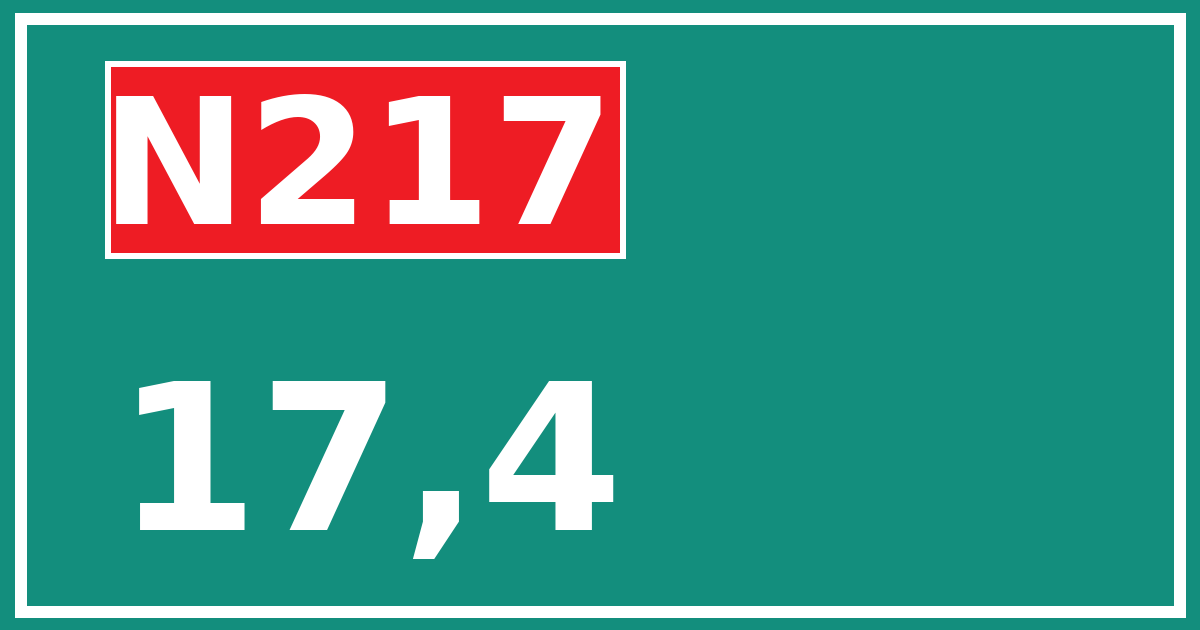 Hectometerbord N217 17,4