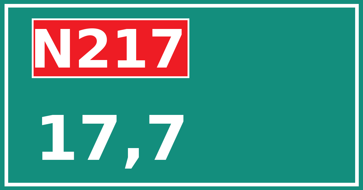 Hectometerbord N217 17,7