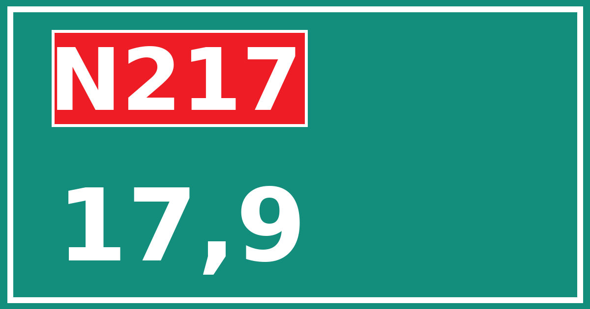 Hectometerbord N217 17,9