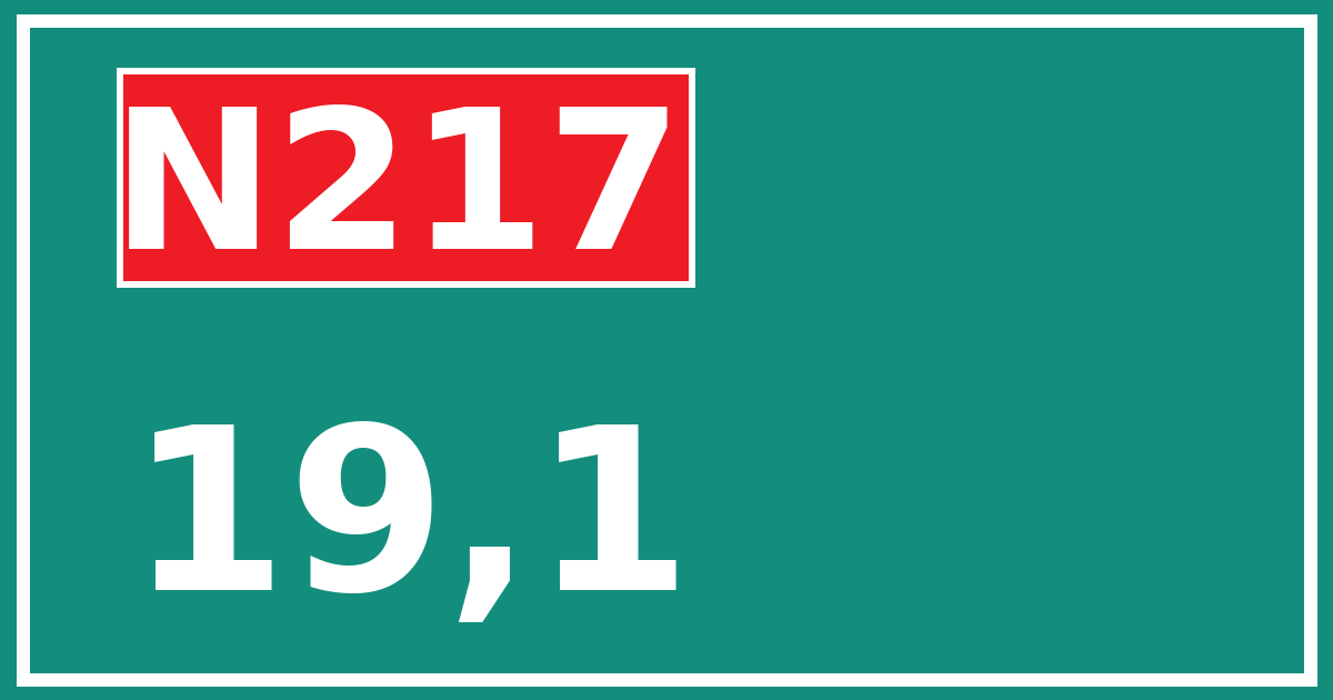 Hectometerbord N217 19,1