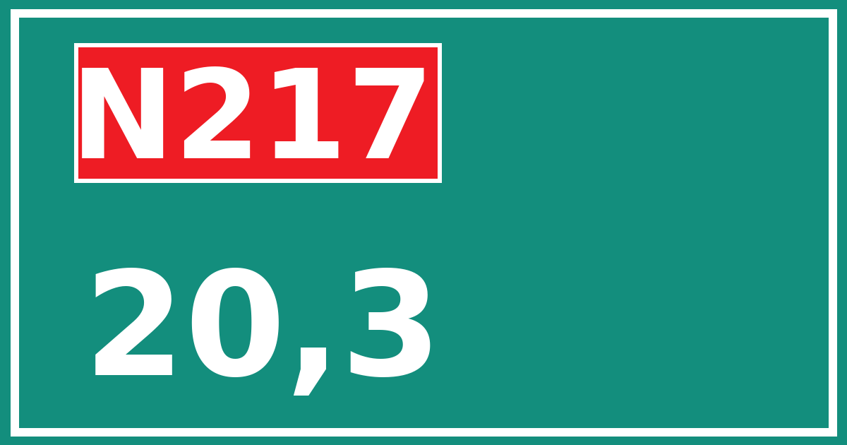 Hectometerbord N217 20,3