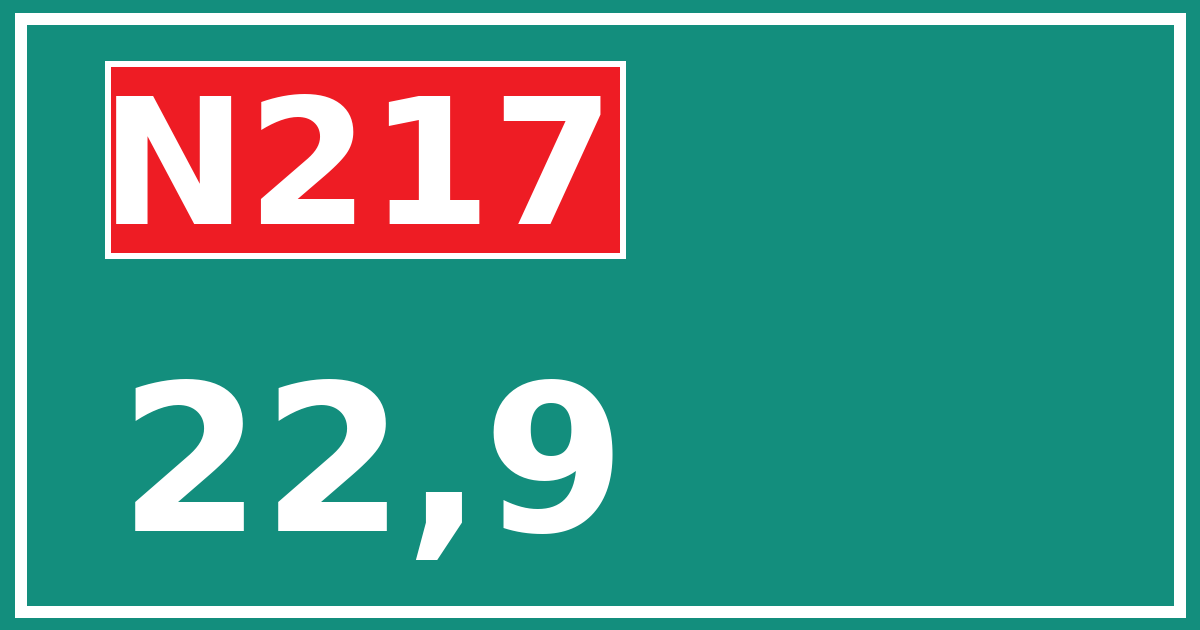 Hectometerbord N217 22,9