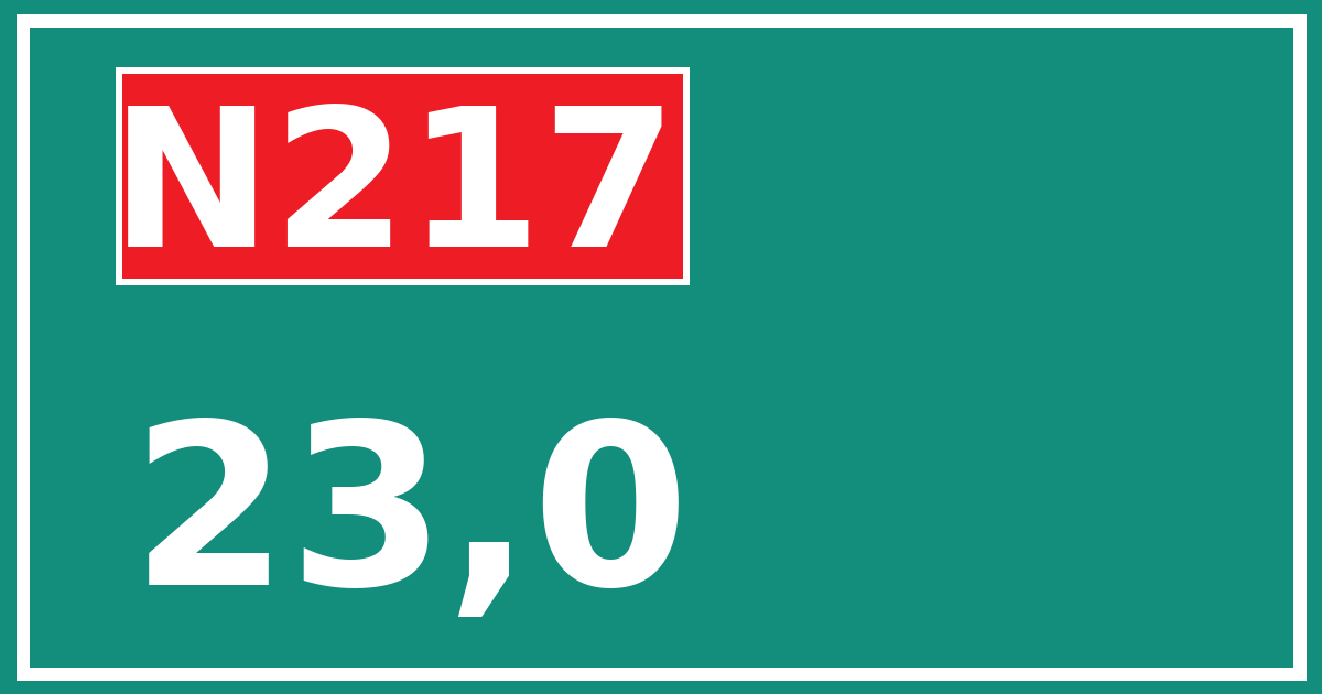 Hectometerbord N217 23,0