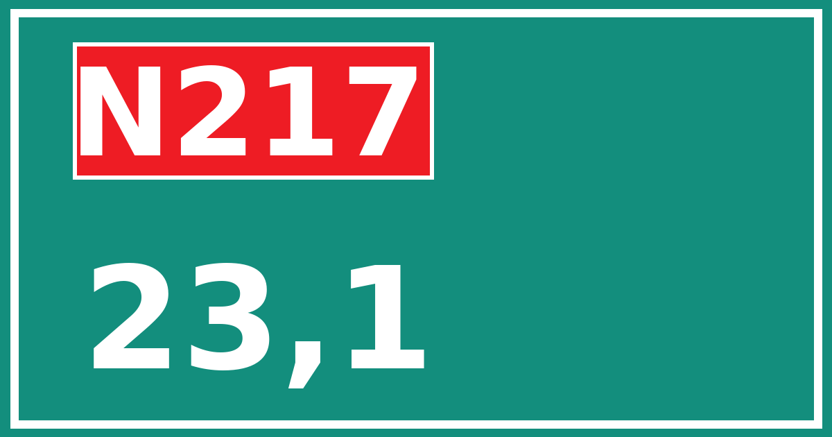 Hectometerbord N217 23,1