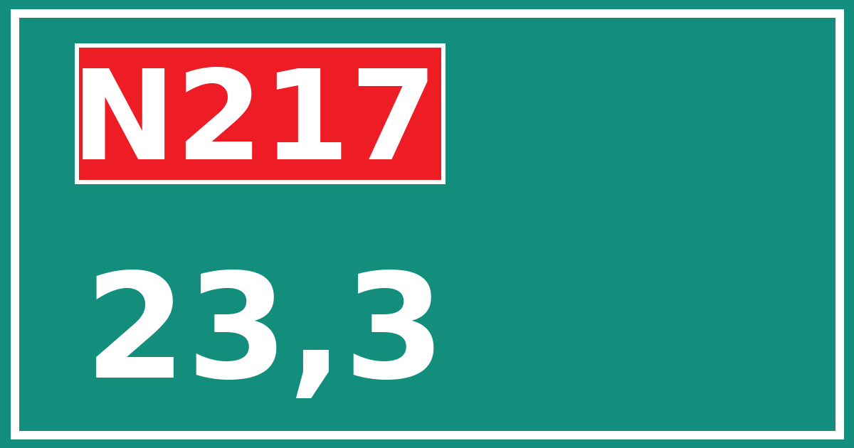 Hectometerbord N217 23,3