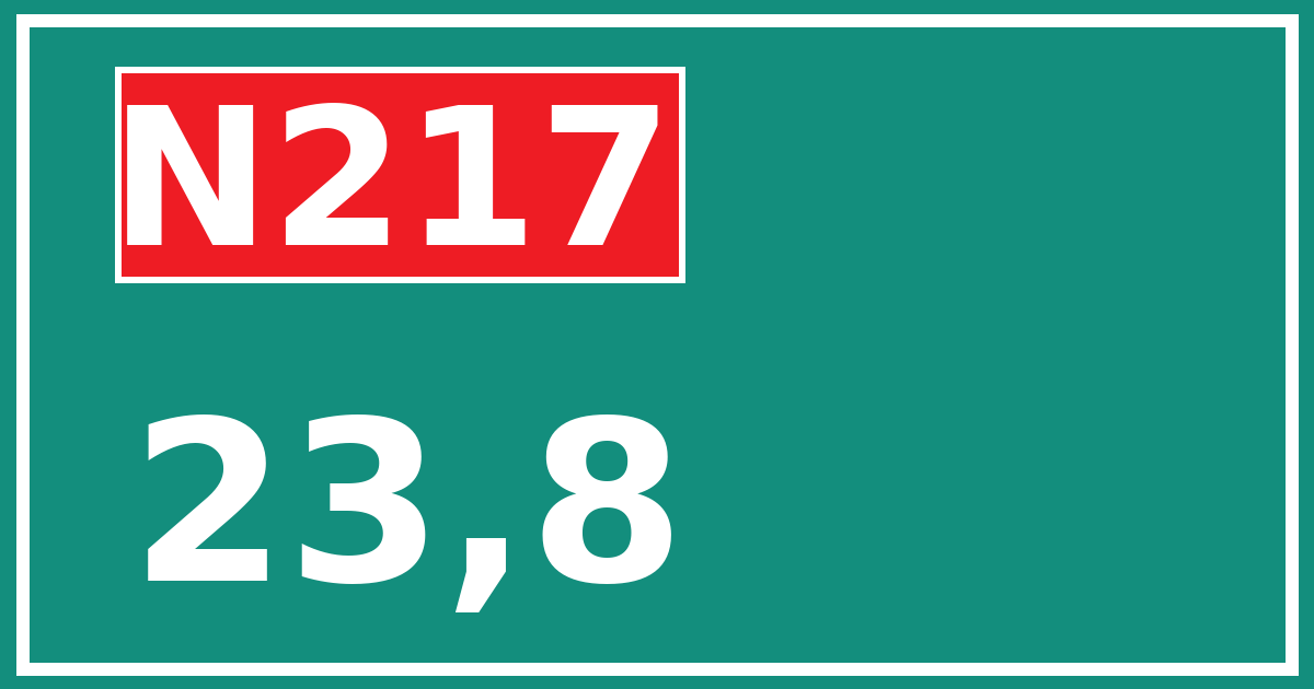 Hectometerbord N217 23,8