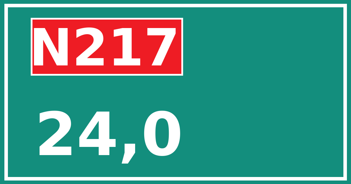 Hectometerbord N217 24,0