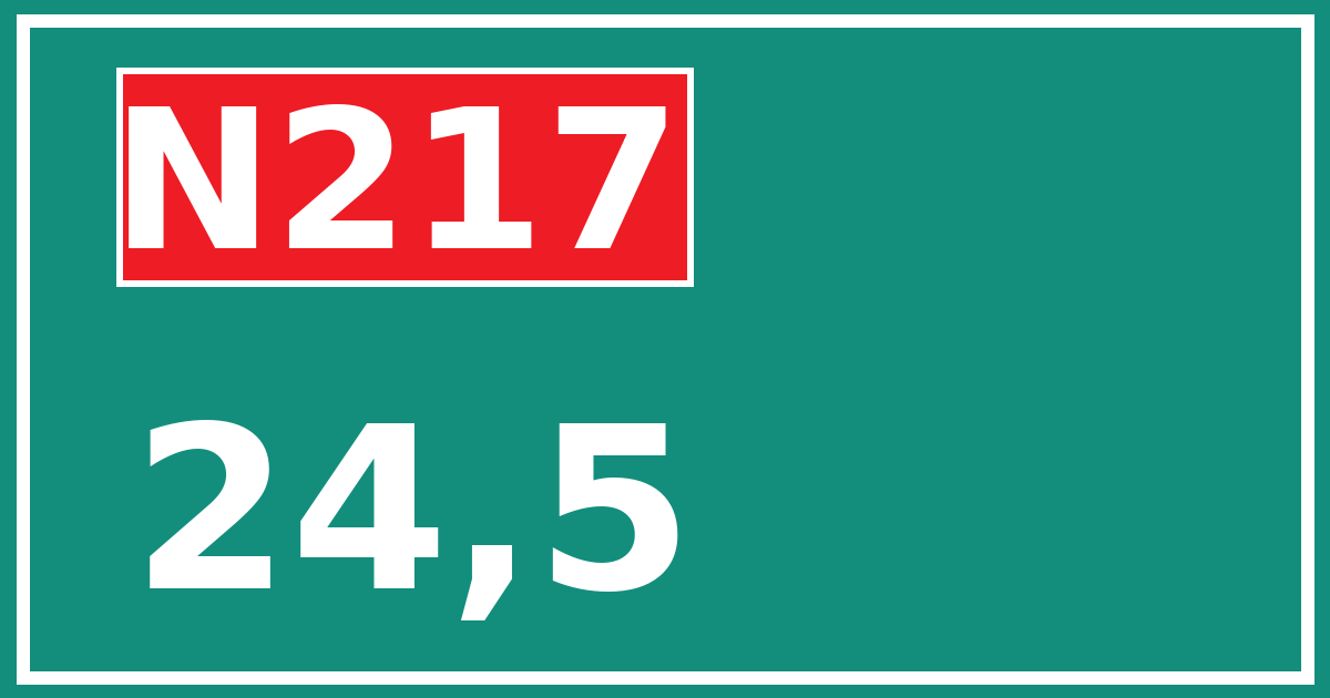 Hectometerbord N217 24,5