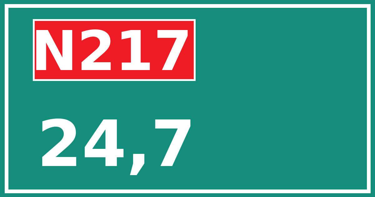 Hectometerbord N217 24,7