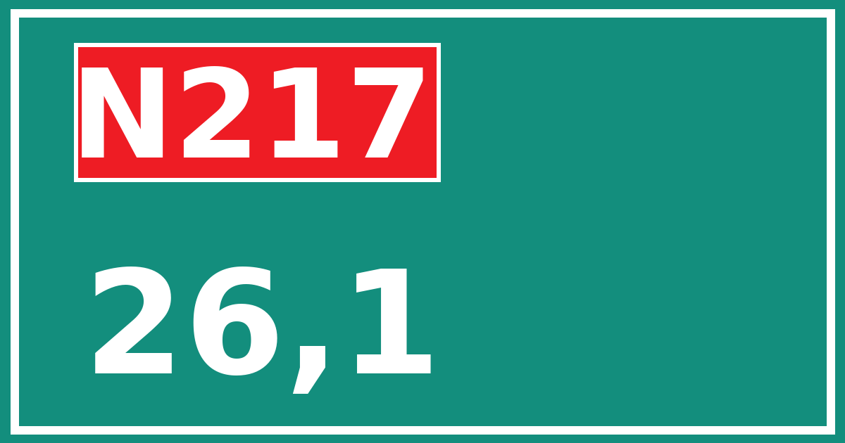 Hectometerbord N217 26,1