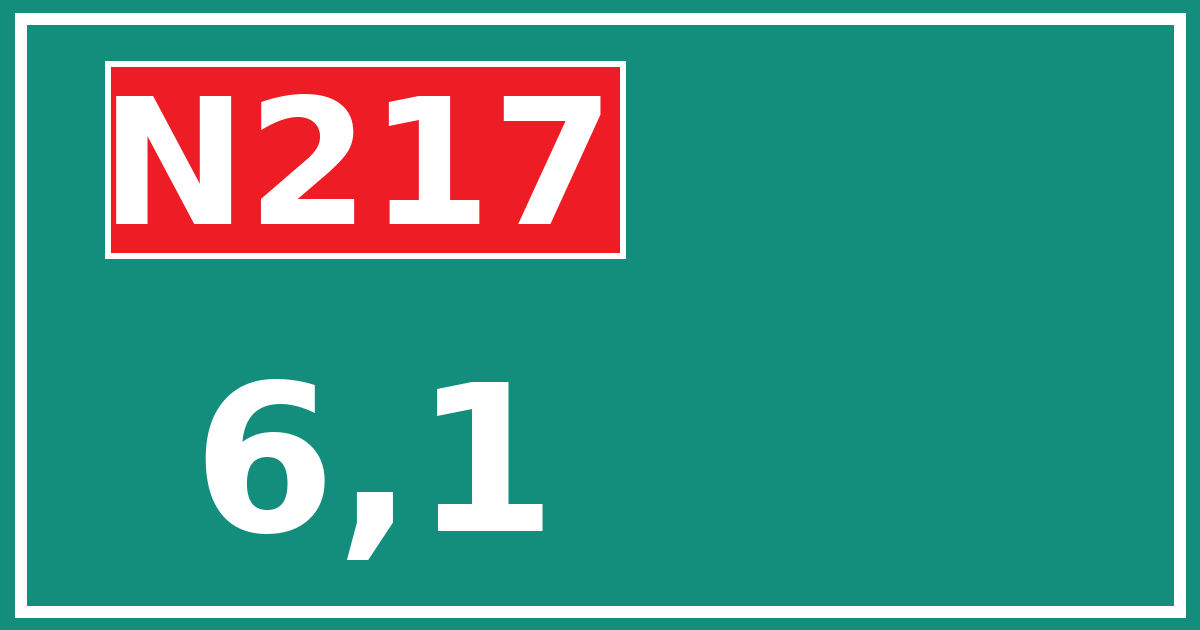 Hectometerbord N217 6,1