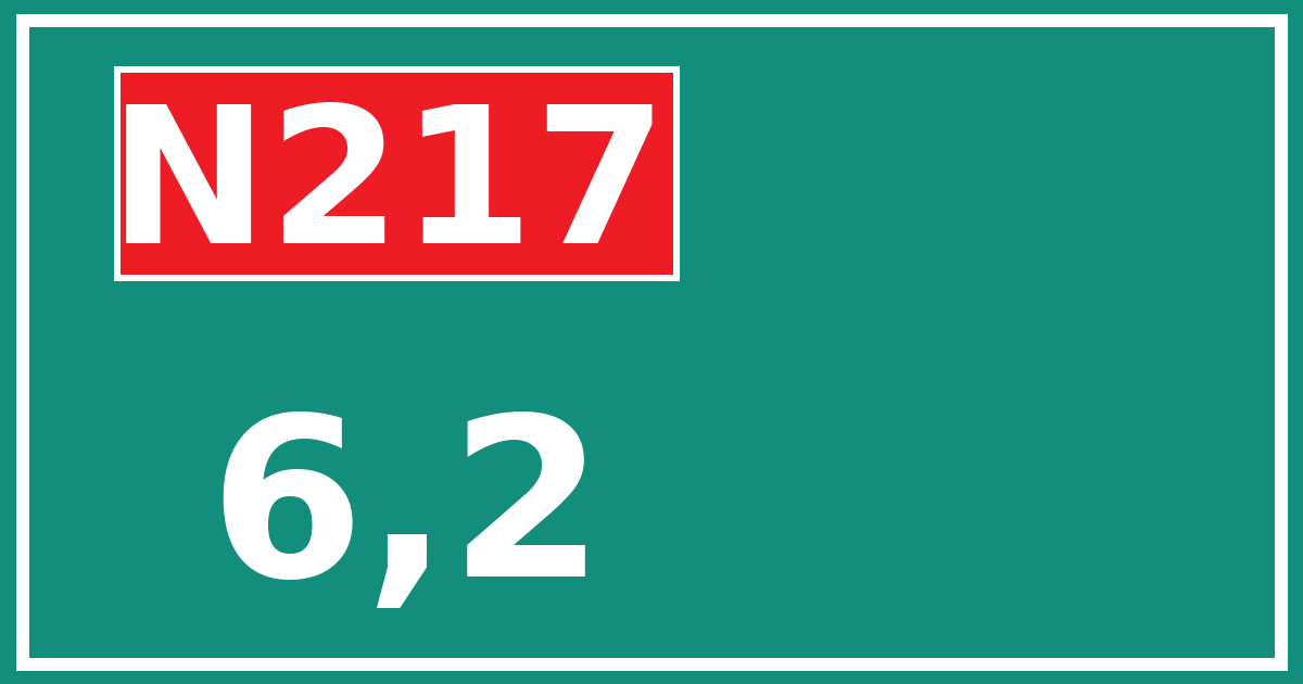 Hectometerbord N217 6,2