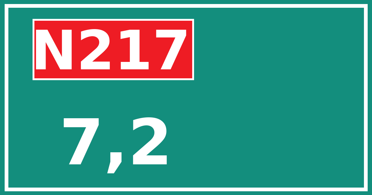 Hectometerbord N217 7,2