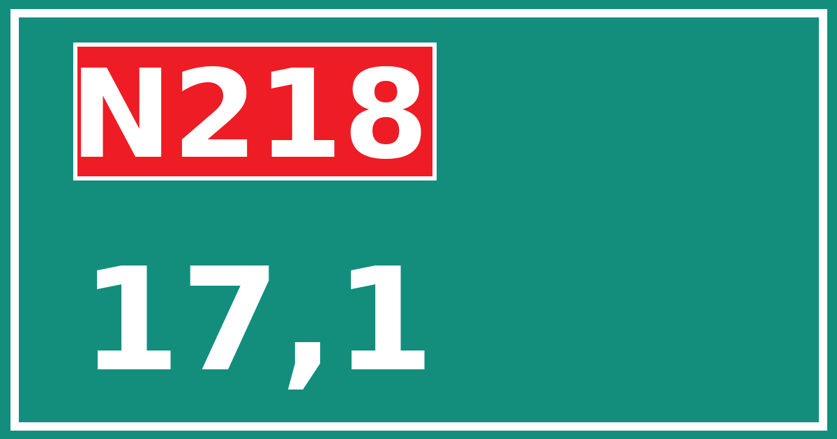 Hectometerbord N218 17,1