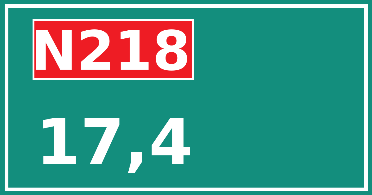 Hectometerbord N218 17,4