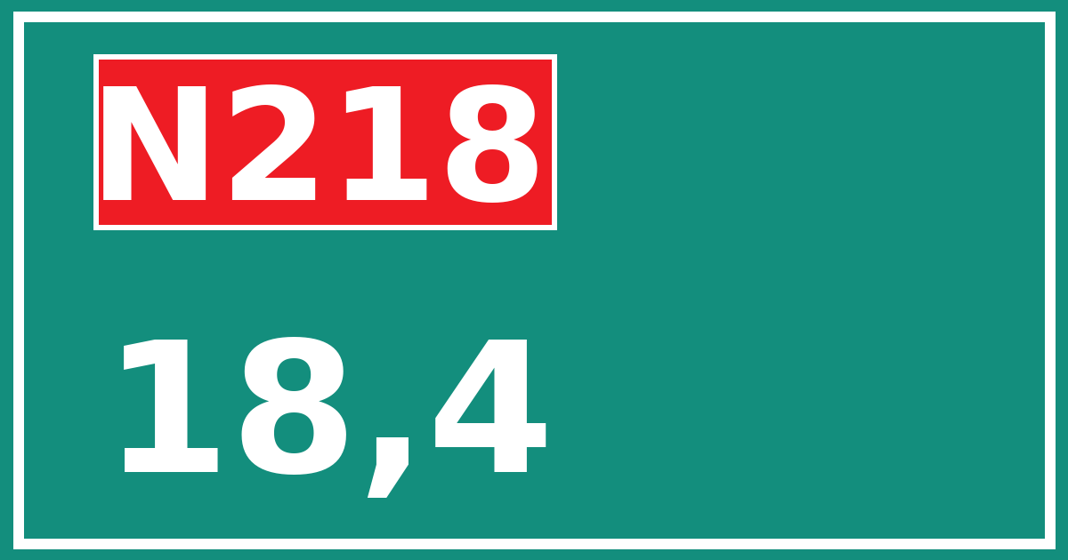 Hectometerbord N218 18,4