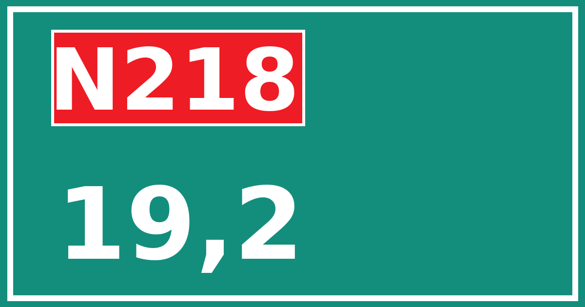 Hectometerbord N218 19,2
