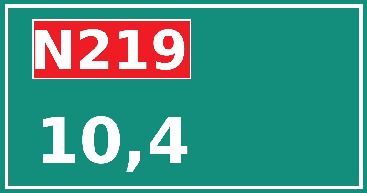 Hectometerbord N219 10,4