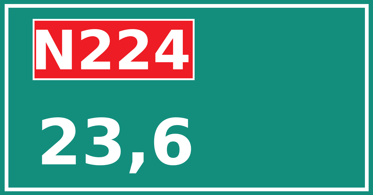 Hectometerbord N224 23,6