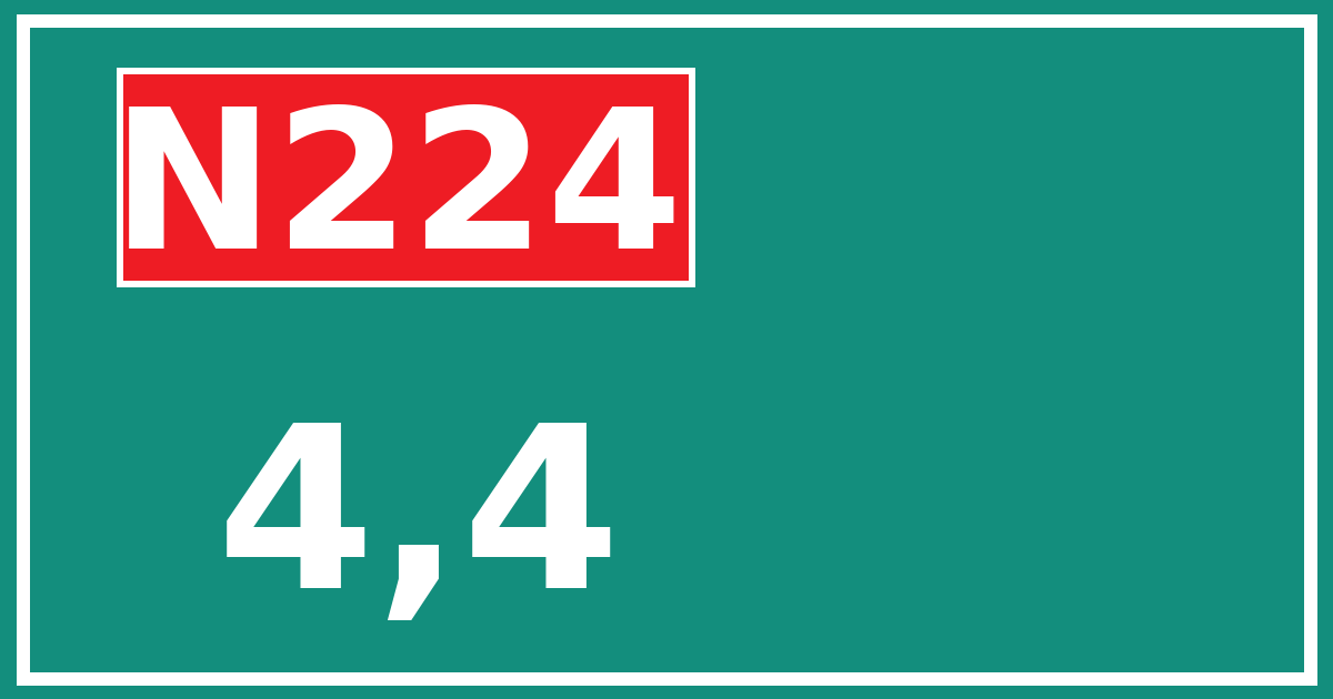 Hectometerbord N224 4,4