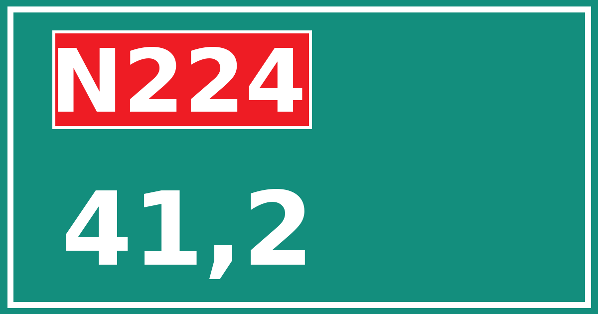 Hectometerbord N224 41,2