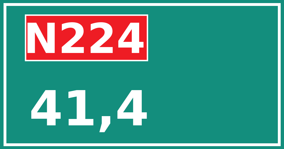 Hectometerbord N224 41,4