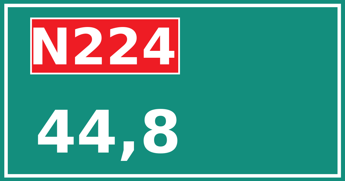 Hectometerbord N224 44,8