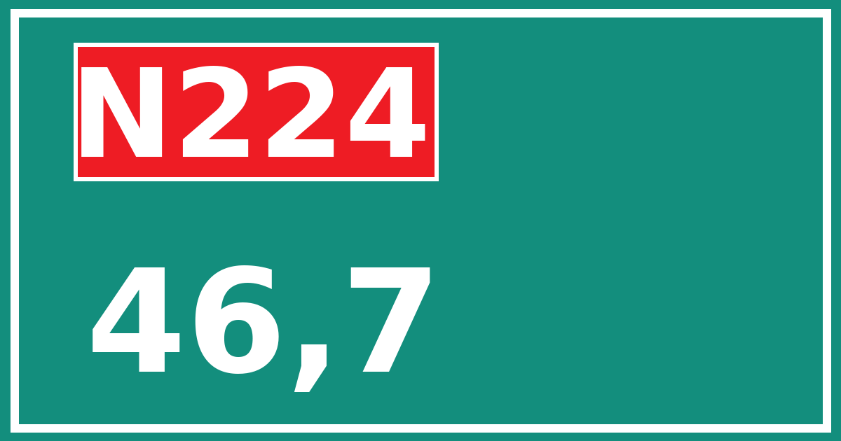 Hectometerbord N224 46,7