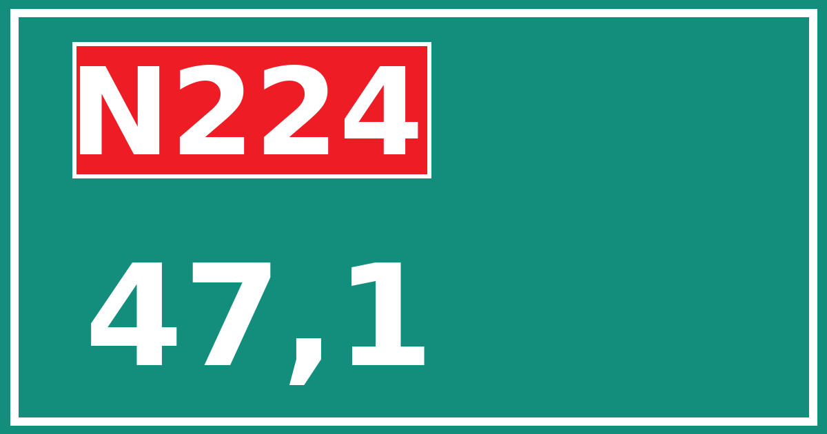 Hectometerbord N224 47,1