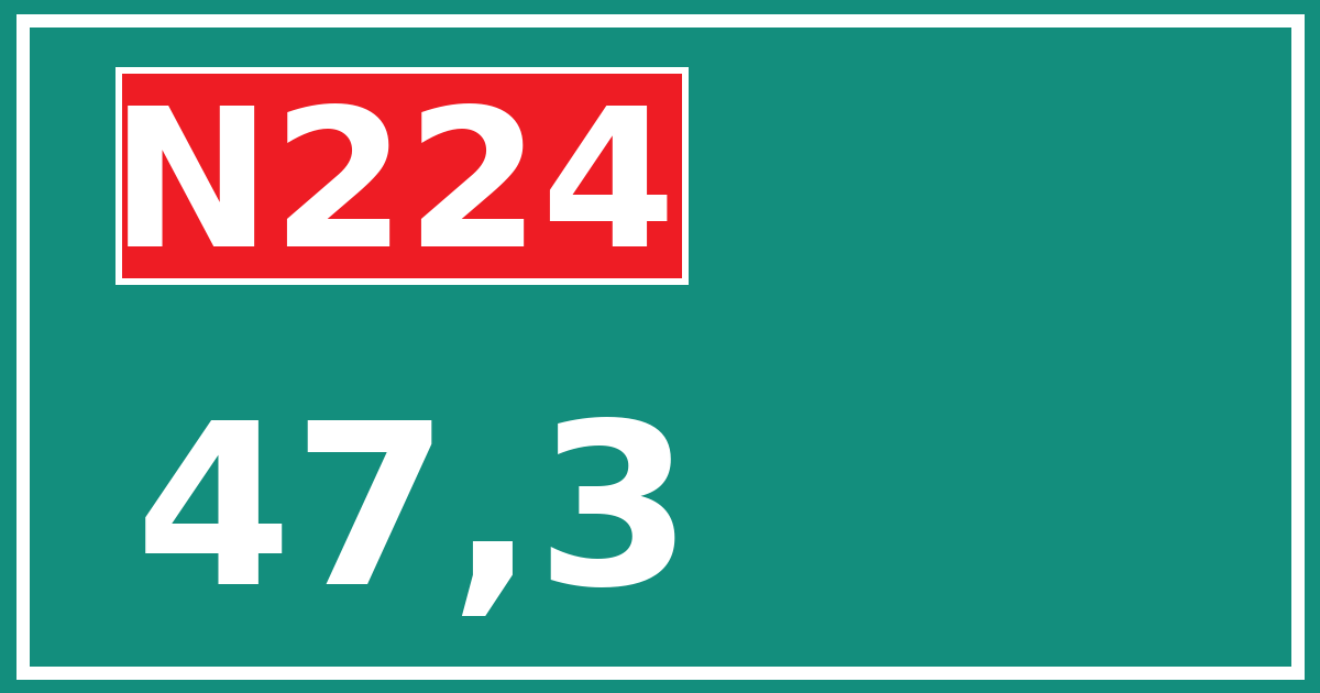 Hectometerbord N224 47,3