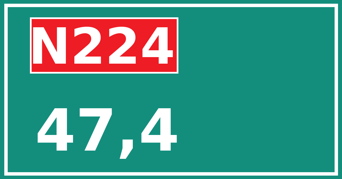 Hectometerbord N224 47,4