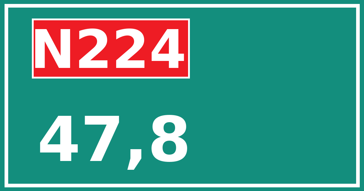 Hectometerbord N224 47,8