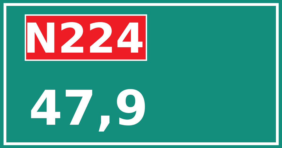 Hectometerbord N224 47,9