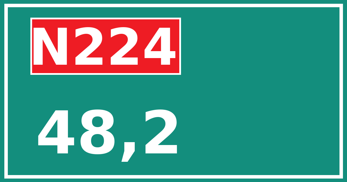 Hectometerbord N224 48,2