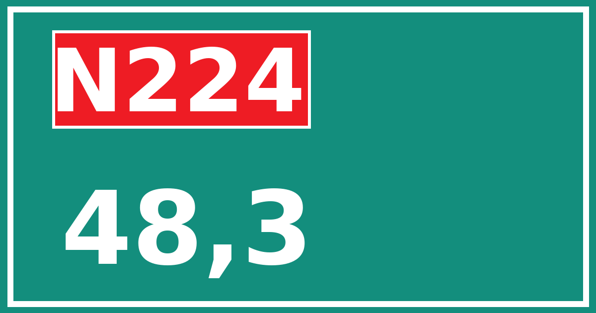 Hectometerbord N224 48,3