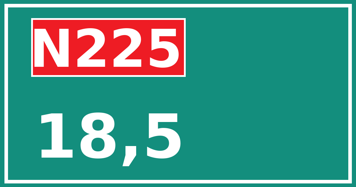 Hectometerbord N225 18,5