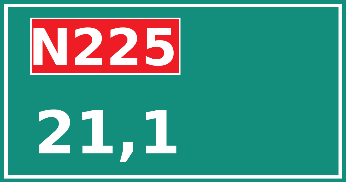 Hectometerbord N225 21,1