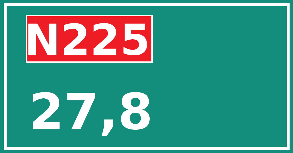 Hectometerbord N225 27,8